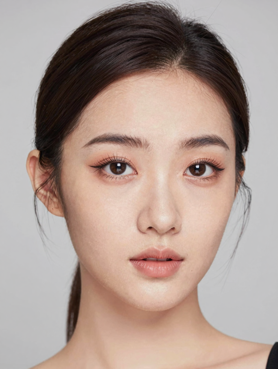 Asian Makeup Tutorial — Monolid-Friendly Eye Technique — front view
