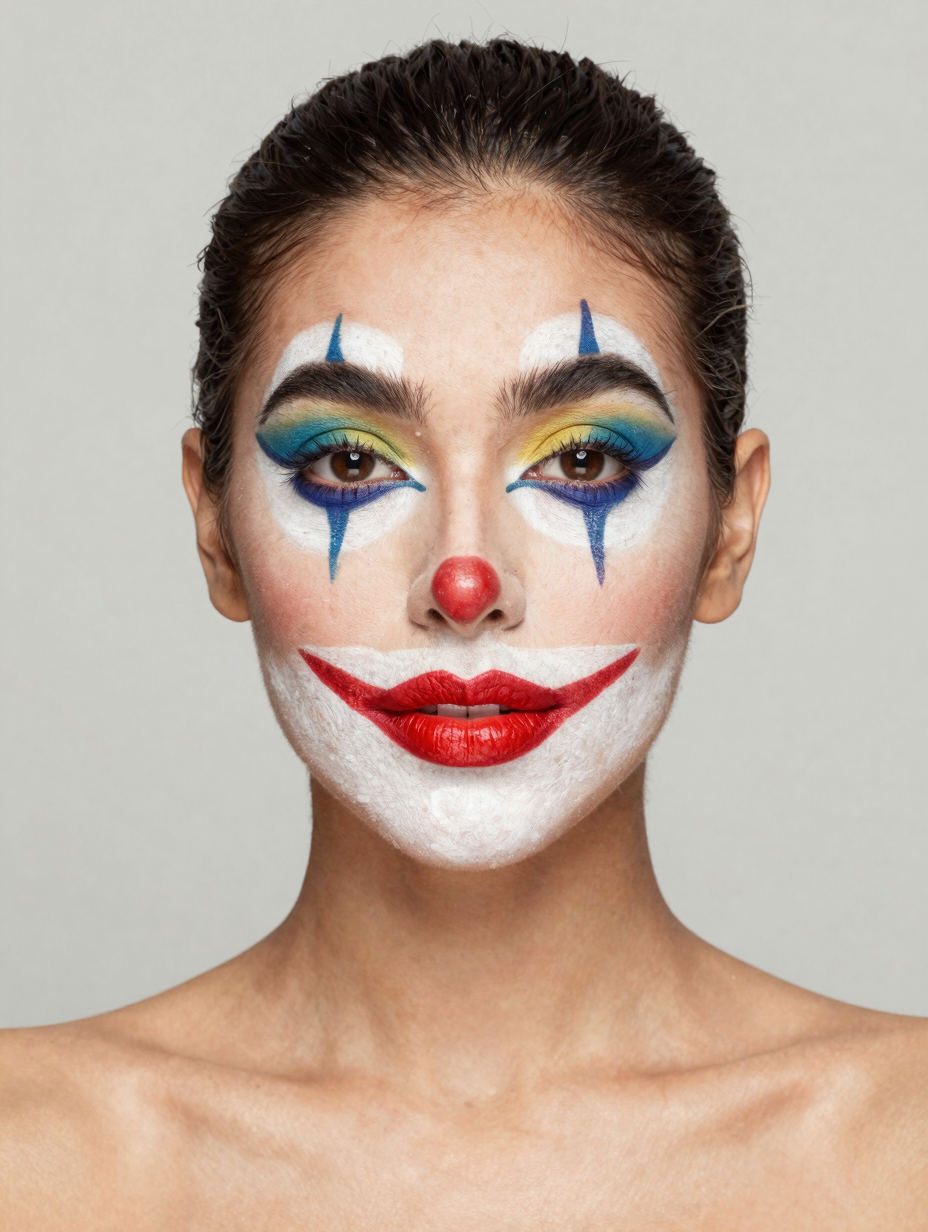 Clown Makeup Look — front view
