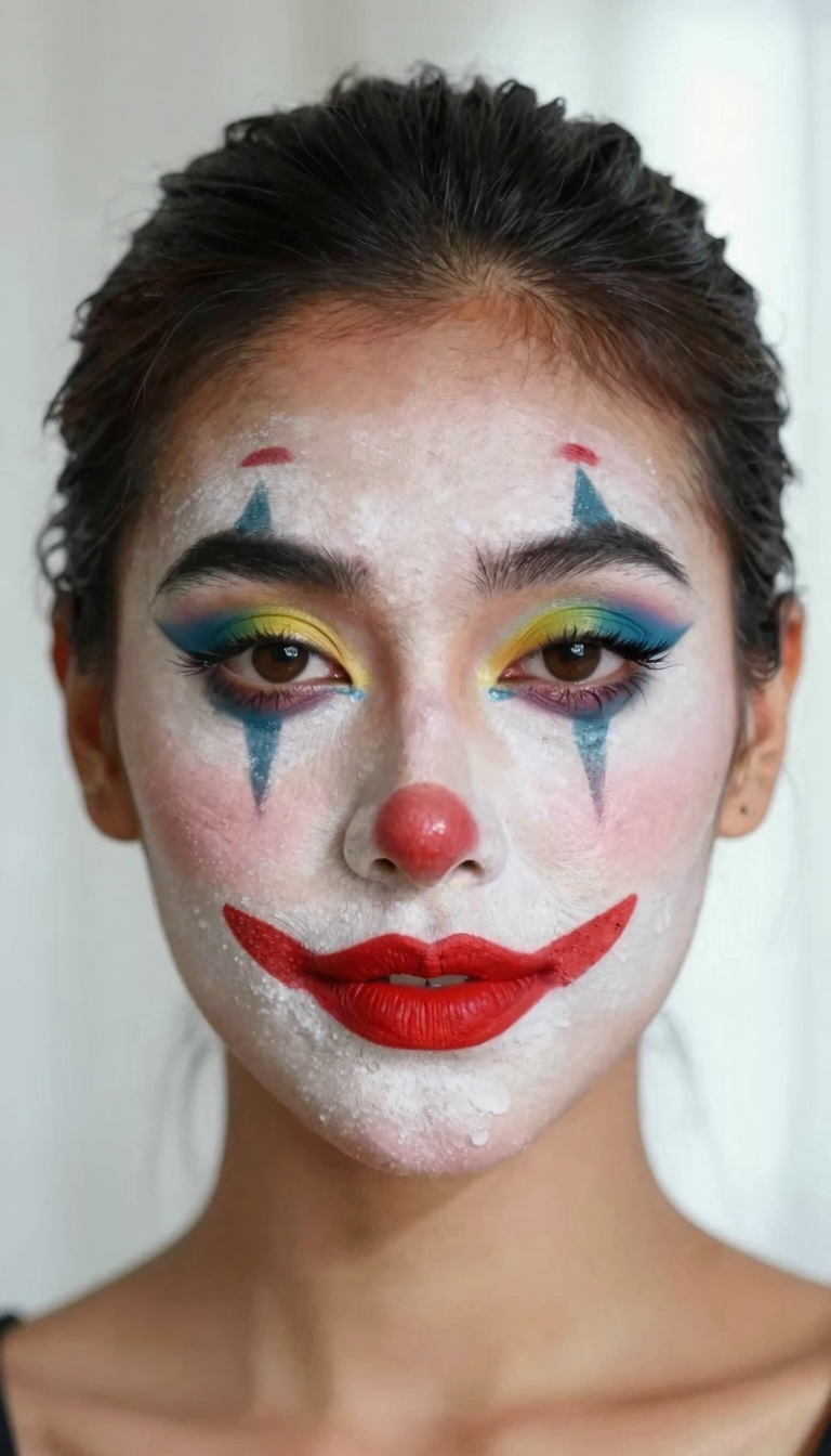 Clown Makeup Look — Pinterest pin