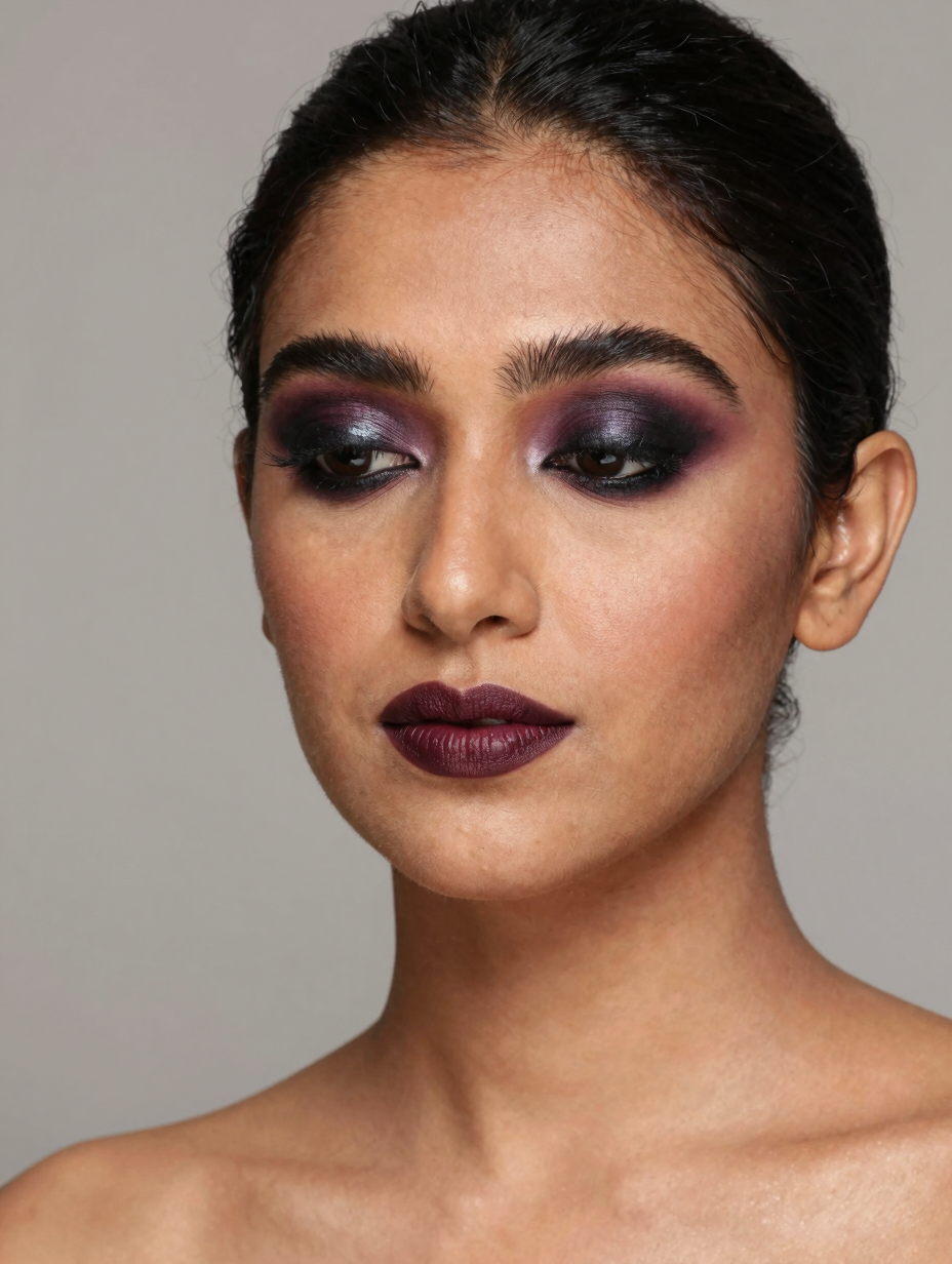 Dark Makeup Look — front view