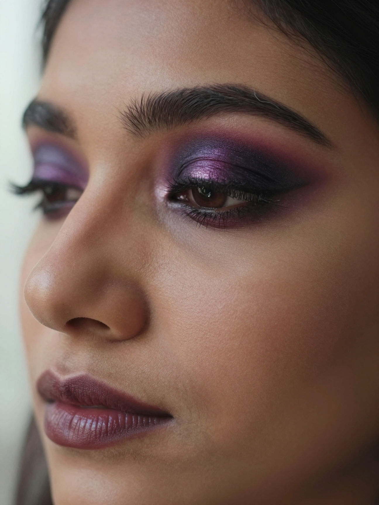 Dark Makeup Look — close-up detail