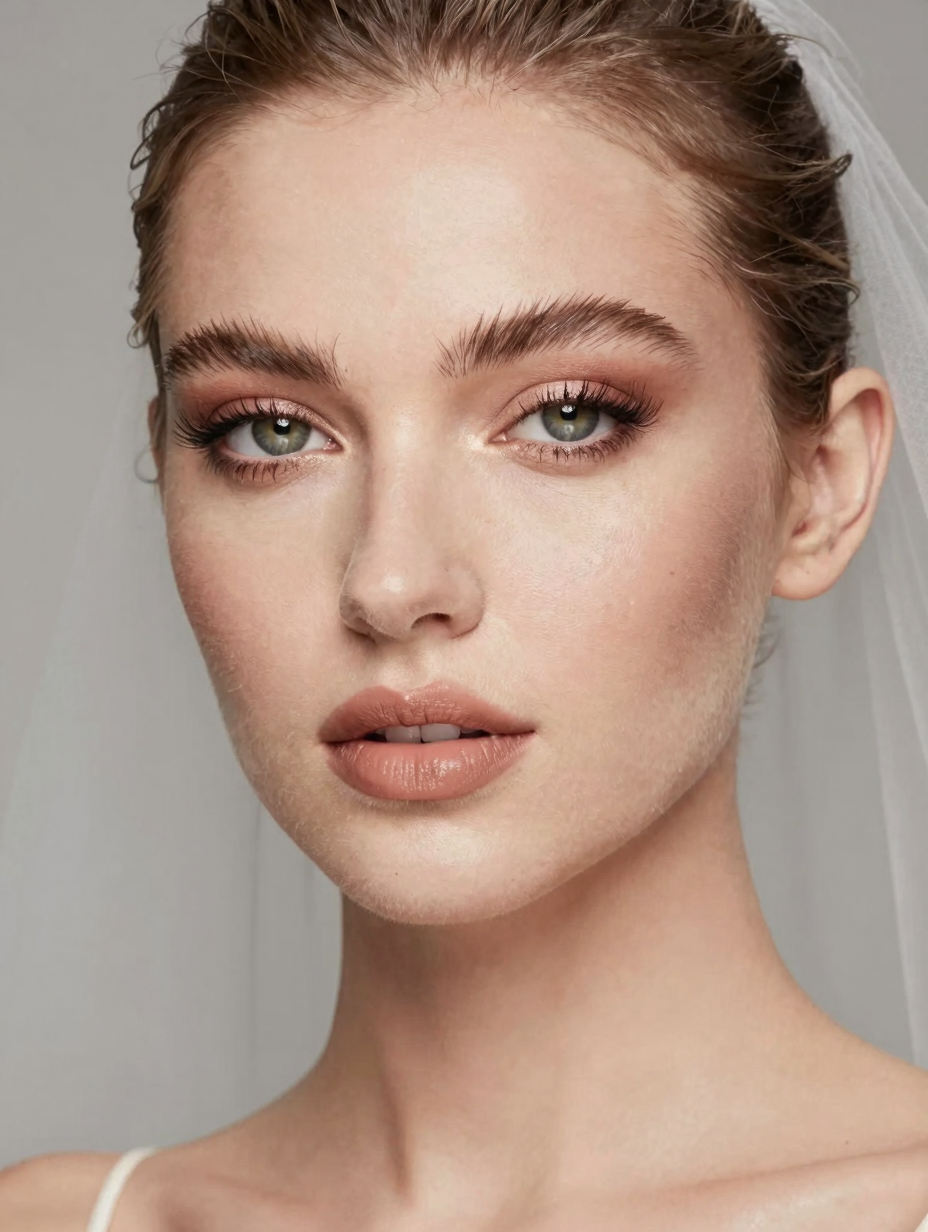 Glam Bridal Makeup — front view