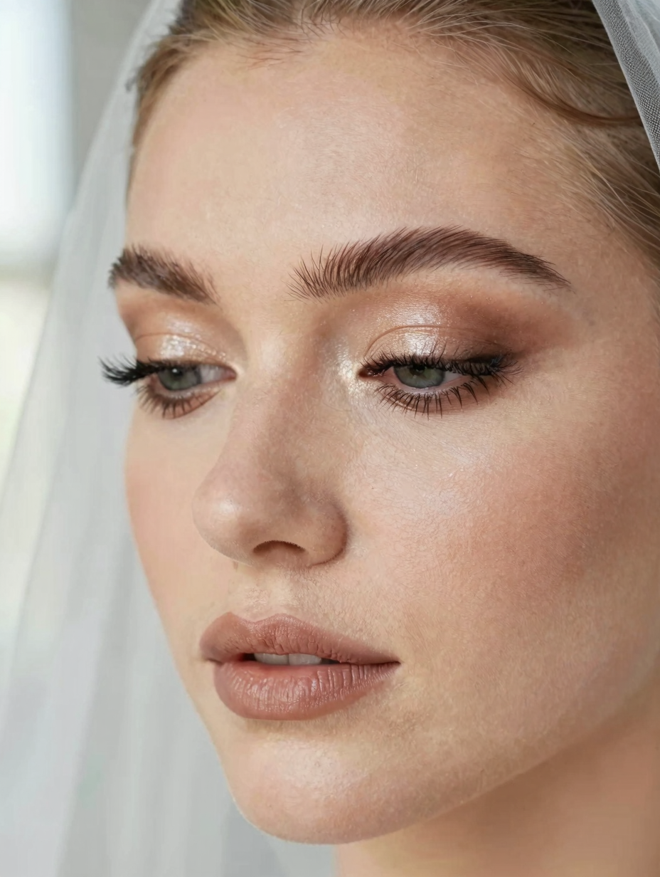 Glam Bridal Makeup — close-up detail