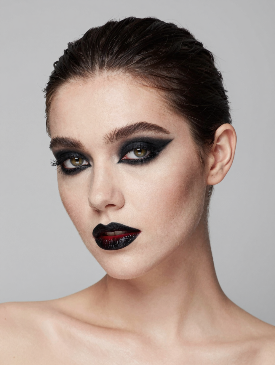 Goth Makeup Look — front view