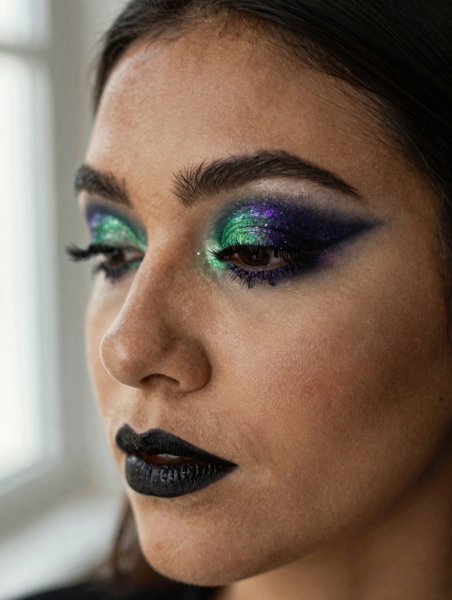 Witch Makeup Ideas for Halloween — close-up detail