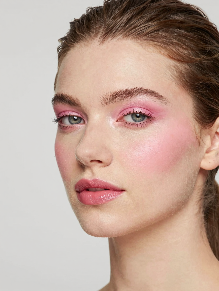 Pink Makeup Look — front view