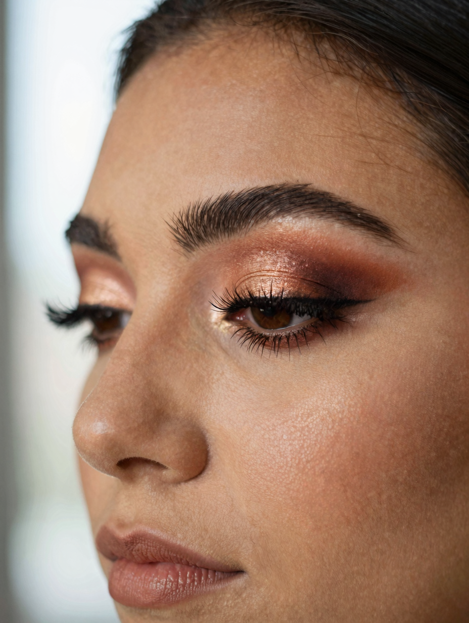 Prom Makeup for Brown Eyes — close-up detail