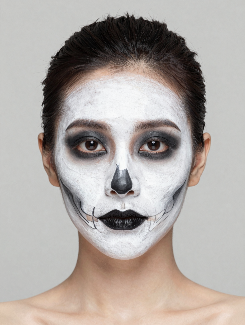 Skeleton Makeup Tutorial — front view