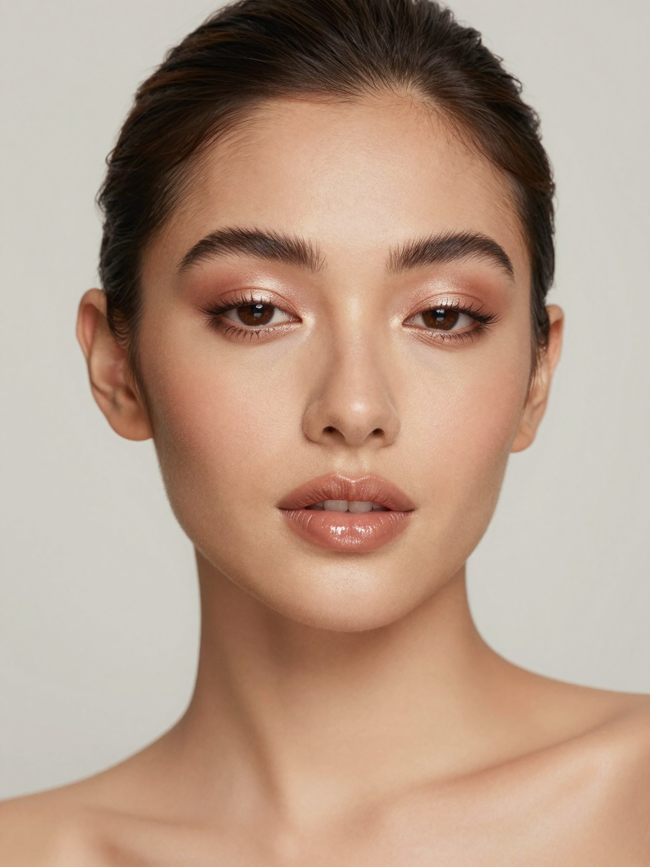 Soft Glam Makeup Look — front view