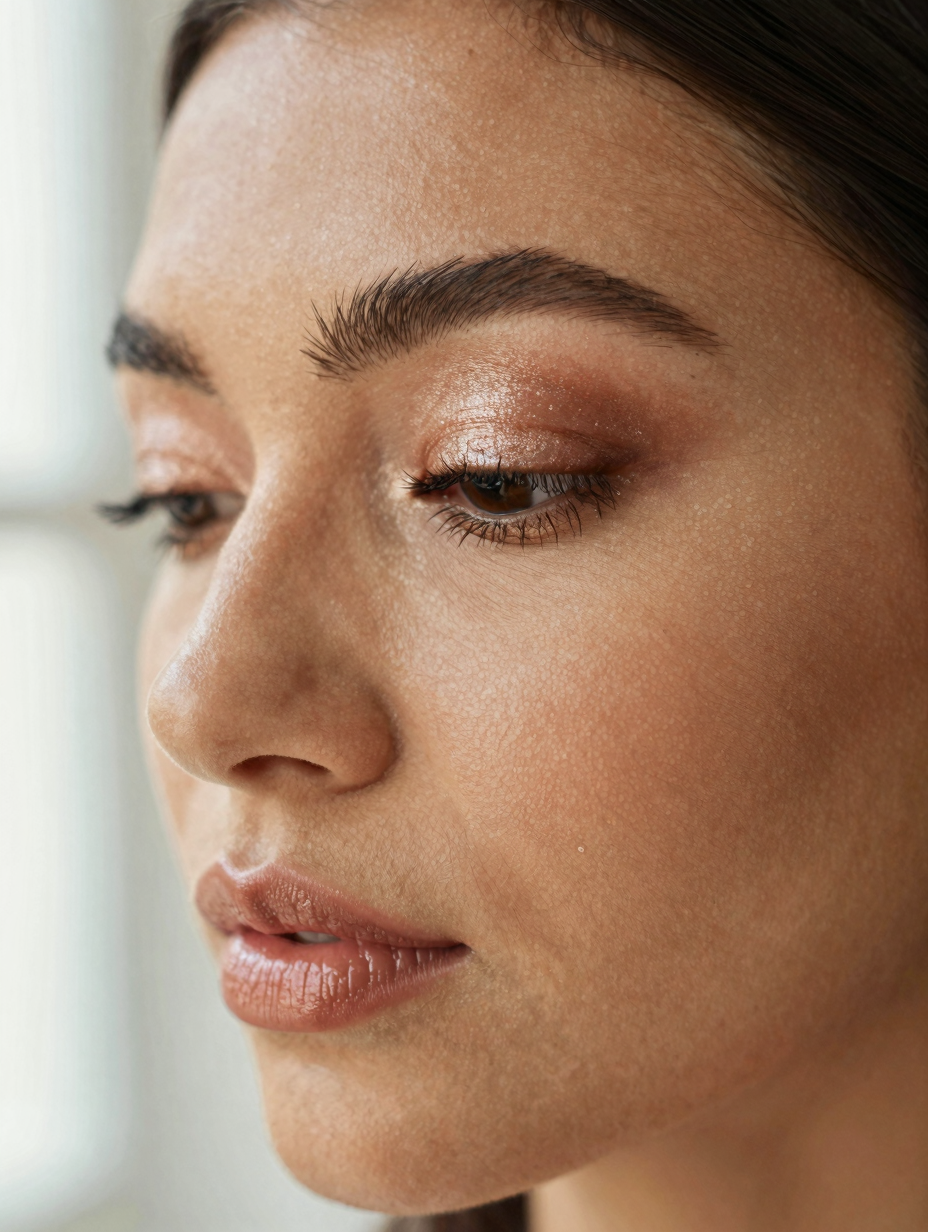 Soft Glam Makeup Look — close-up detail