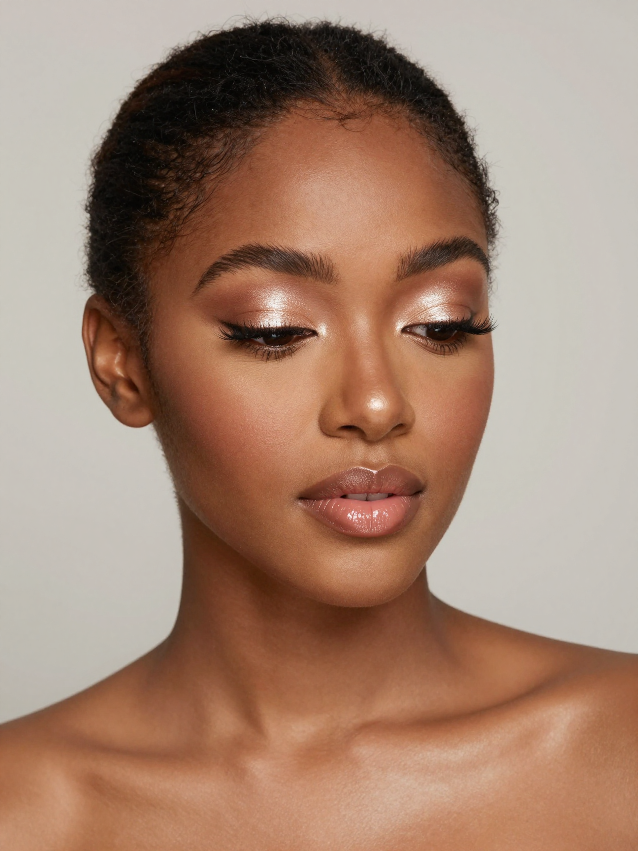 Soft Glam Prom Makeup — front view
